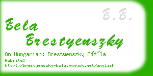 bela brestyenszky business card